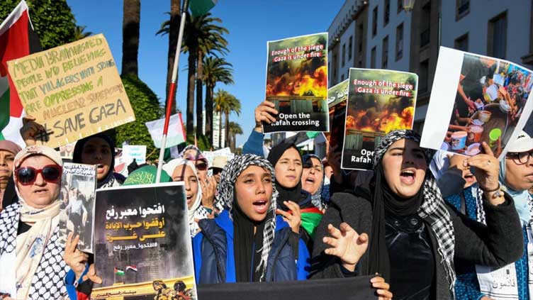 Thousands of Moroccans rally against Gaza war
