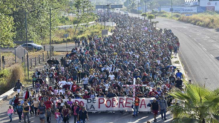 Thousands join migrant caravan in Mexico ahead of Secretary of State Blinken's visit to the capital