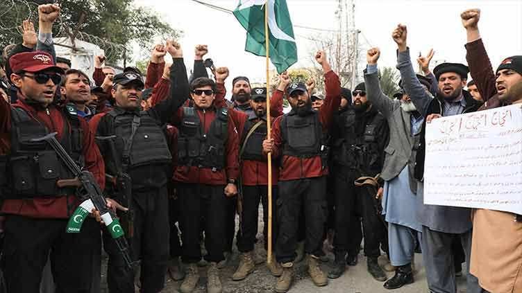 KP police's rare act of agitation over Peshawar suicide attack