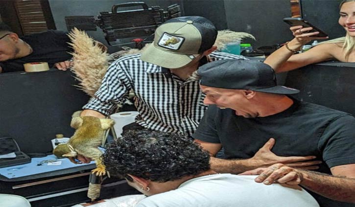 Venezuelan man becomes first person to be tattooed by a monkey