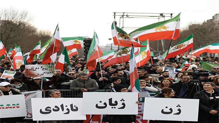 Opposition groups rally in France demanding EU list Iran's Guards as terrorist group