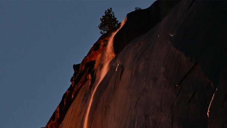 Sun sets waterfall ablaze in Yosemite 'firefall'