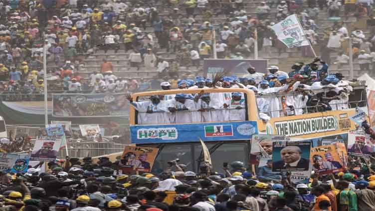 Nigeria's Tinubu rallies in Lagos powerbase before election