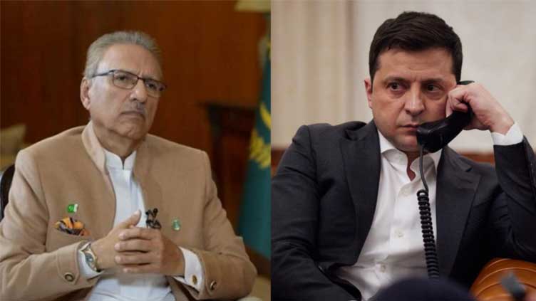  Zelensky asks President Alvi to back 'peace resolution' in UN