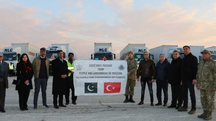  21 truck relief convoy from Pakistan reaches Malatya