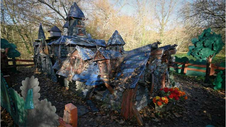 Homeless man forced to demolish his fairytale castle 