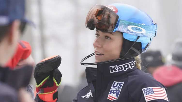 Chasing win 81, skier Shiffrin leads slalom after 1st run