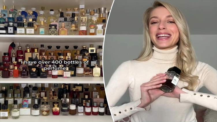 Woman obsessed with perfume owns over 400 bottles 