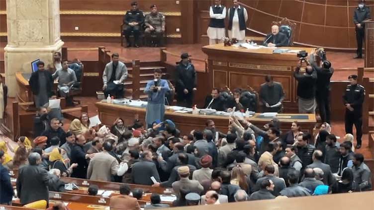 Pandemonium in PA session as opposition insists CM for vote of confidence