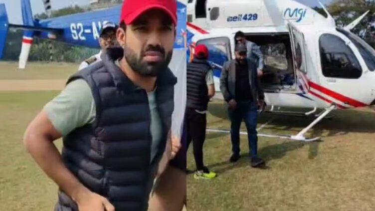 Rizwan transported to Stadium on 'Heli' in filmsy style