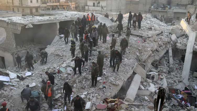 Building collapse in Syrian city of Aleppo leaves 12 dead