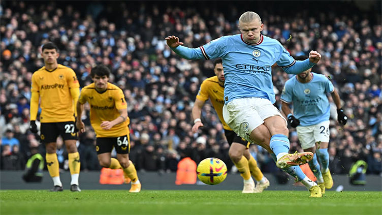 Haaland fires another hat-trick to earn Man City comfortable win over Wolves