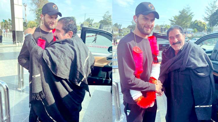 Shaheen Afridi returns home after performing Umrah