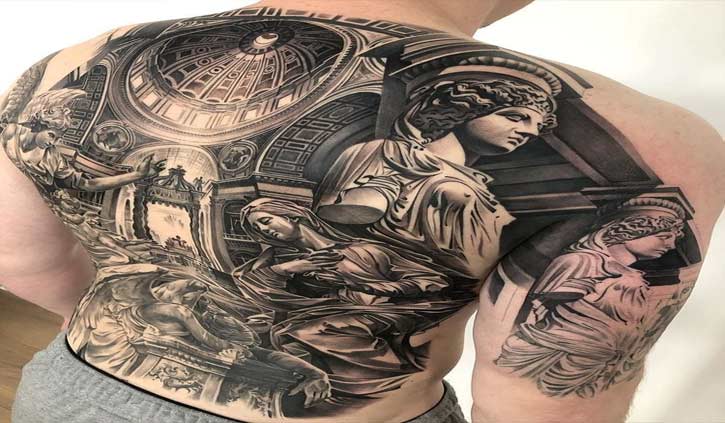 The sculpture and Architecture-Inspired tattoos of Ruben Jordan Langsted