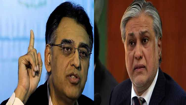 Asad reminds Dar of claim about bringing dollar below Rs200