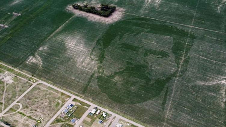 Argentinian farmers plant Lionel Messi's face in their corn fields