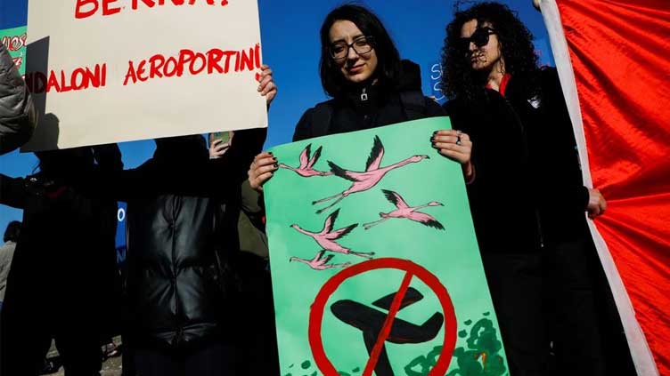  Environmentalists protest airport project near Albanian bird sanctuary