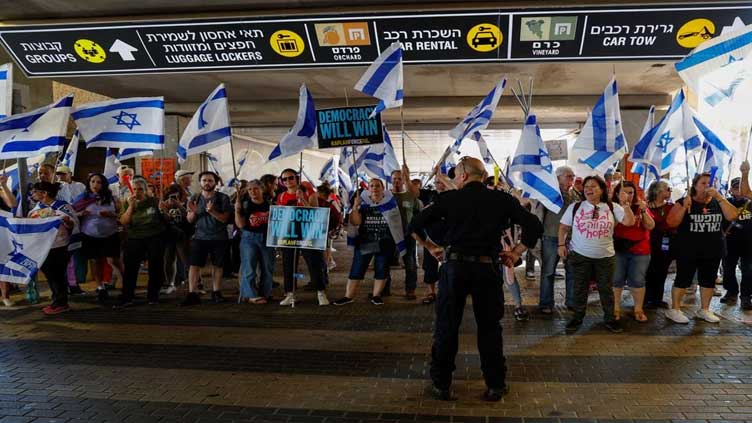 Protesters face off with police at Israeli airport in judicial crisis