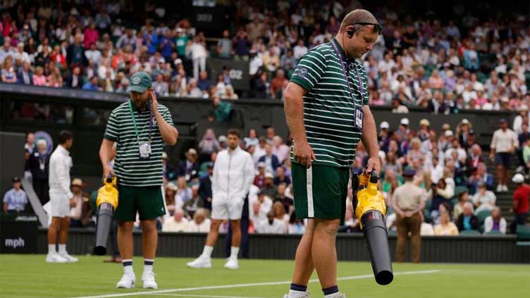 Djokovic puzzled as leaf-blowers needed at slippery Wimbledon