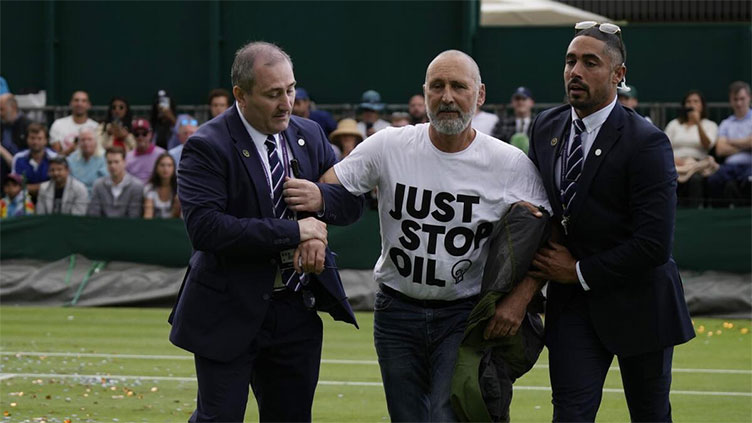 Just Stop Oil protesters disrupt play twice on Wimbledon day three