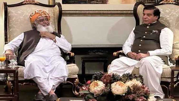 JUI chief Fazlur Rehman calls on NA Speaker Raja Pervaiz Ashraf