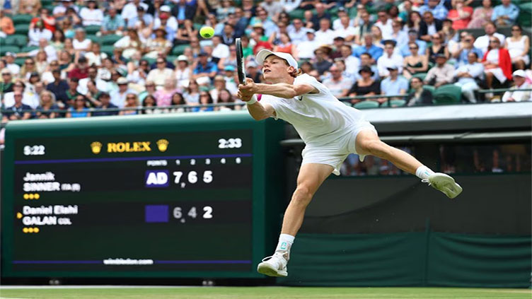 Sinner not saintly but reaches Wimbledon quarter-finals