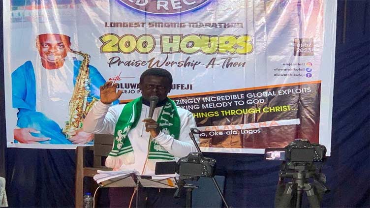 Fame-crazed Nigerian sings for 200 hours in pursuit of getting named in record book