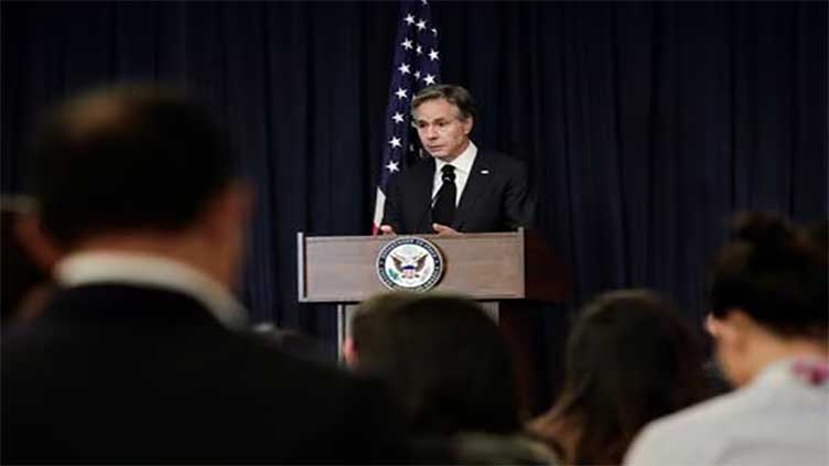 Blinken reaffirms commitments to Japan, S.Korea, condemns N.Korean missile launch