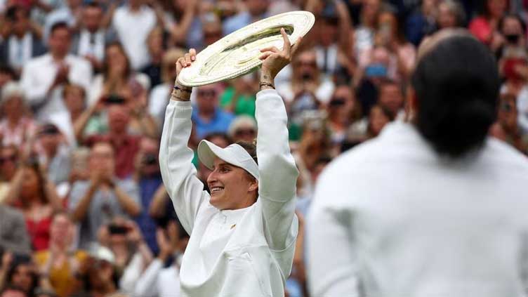 Beer and new tattoo for Wimbledon champion Vondrousova