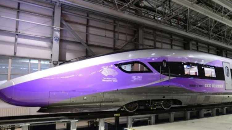 Bullet train designed for Hangzhou Asian Games unveiled in China