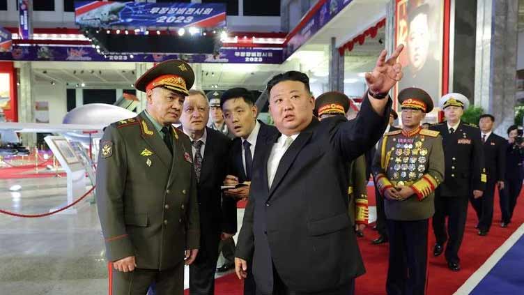 North Korea's Kim gives Russia defence minister tour of arms expo