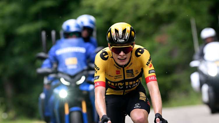 Tour champion Vingegaard pays tribute to knife attack victims after Dauphine stage win