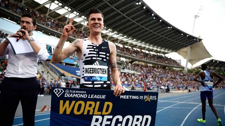 Ingebrigtsen shatters world record in seldom-run two-mile event at Paris Diamond League