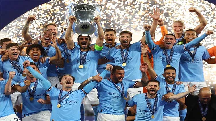 Man city wins champions trophy for the first time   