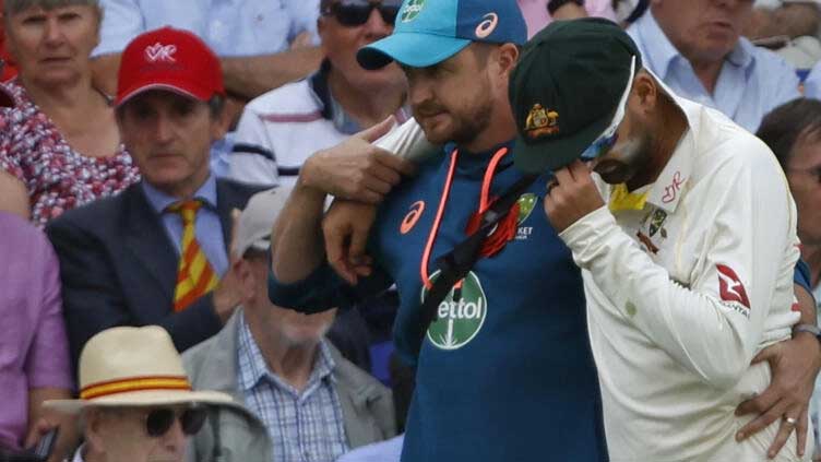 Australia's Lyon suffers calf injury in Ashes blow
