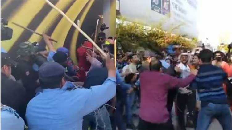 Policemen suspended for baton-charge of Aurat March in Islamabad