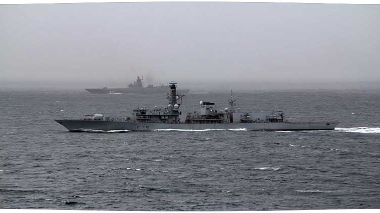 British navy warship escorts Russian frigate in waters close to UK