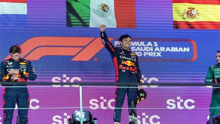 Perez wins in Jeddah as Verstappen goes from 15th to second