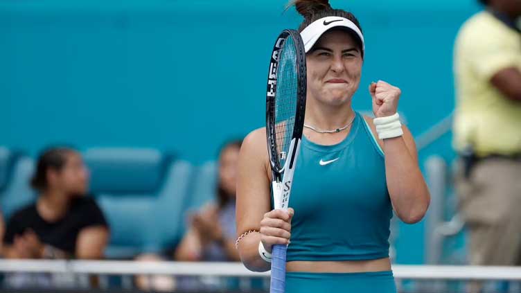 Andreescu downs Raducanu in Miami Open battle of Grand Slam winners