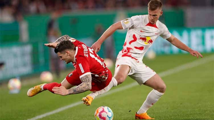 Holders Leipzig thrash Freiburg 5-1 to reach German Cup final