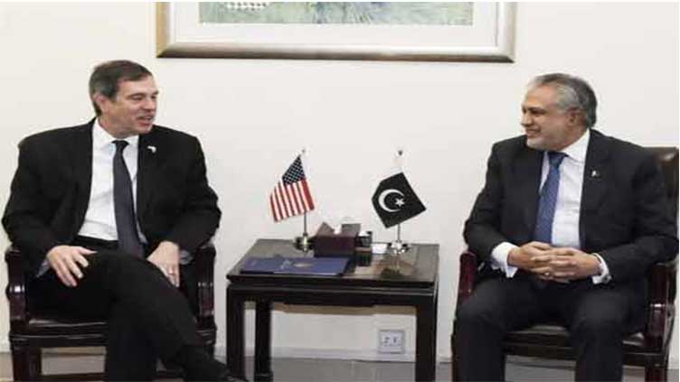  US charge'd affaires meets Ishaq Dar to discuss relations