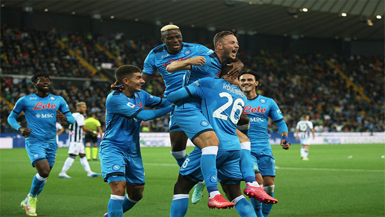 Napoli crowned Serie A champions following draw at Udinese