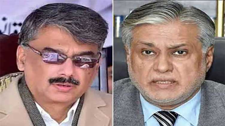 AJK PM meets Ishaq Dar, discusses financial affairs