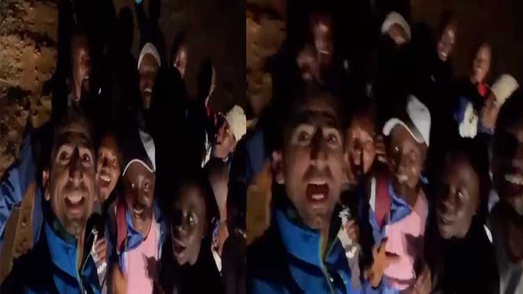 Dhani delights Zimbabwean kids with singing, selfies