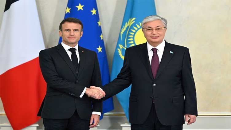 Kazakhstan welcomes France's Macron under Moscow's disapproving gaze