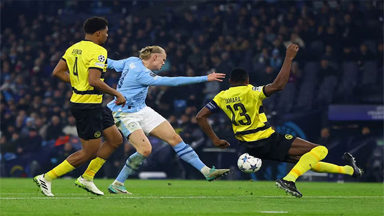 Haaland scores twice as Man City clinch Champions League last 16 place