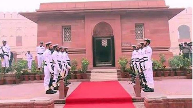 Navy assumes guard duties at mausoleum of Allama Iqbal