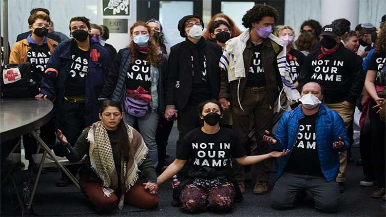 Not in our name: Jewish protesters stage sit-in at California federal building demanding cease-fire