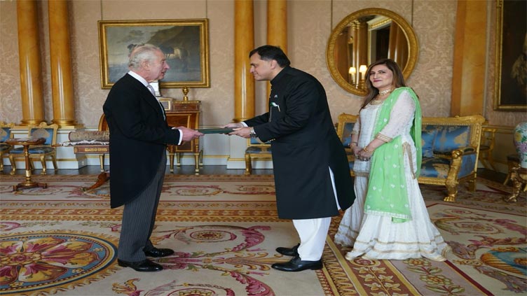 Pakistan's high commissioner to UK presents his credentials to King Charles