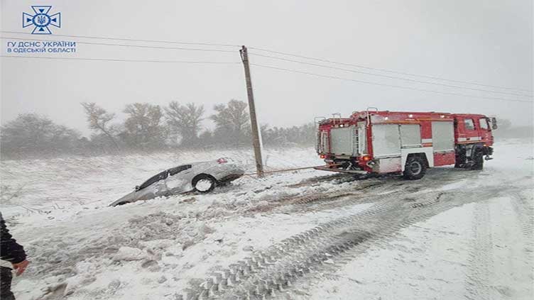 Winter storm causes power outages, road closures in Ukraine